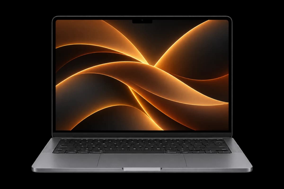 MacBook Pro 14″ (M2 Max) · front-view illustration